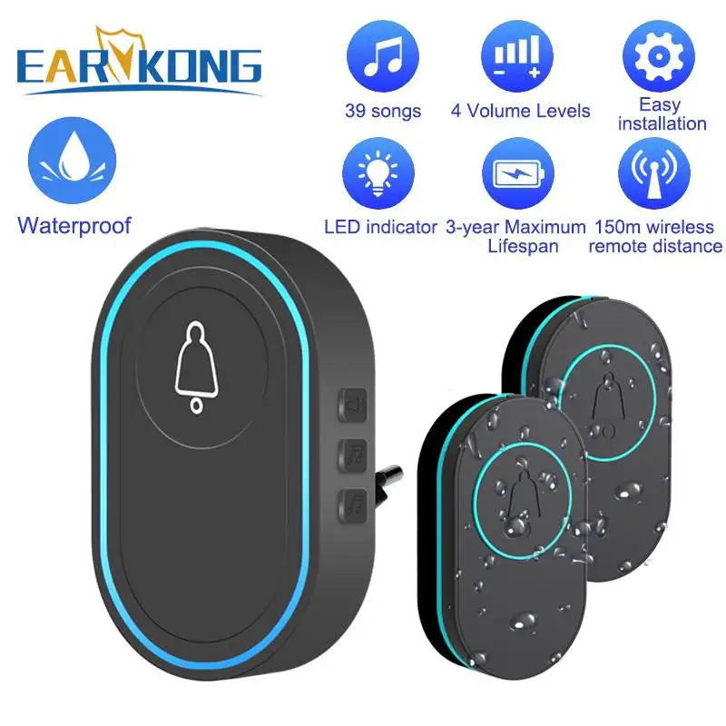 CowLost | intelligent-wireless-doorbell-home-welcome-doorbell-waterproof-300m-remote-smart-door-bell |19