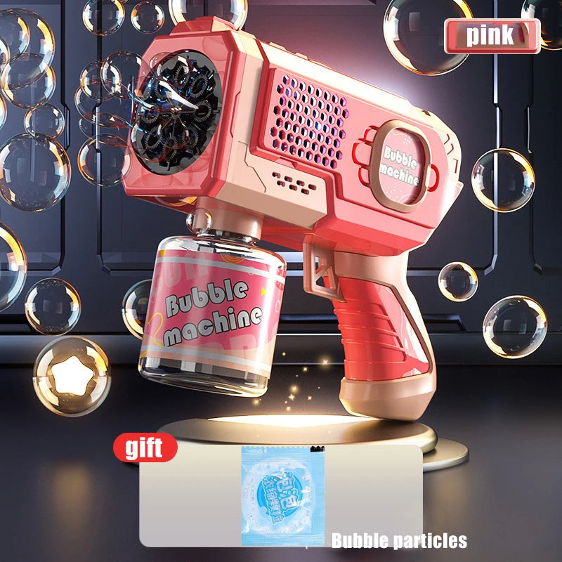 Space Electric Automatic Bubble Gun Toy for Kids Outdoor Summer Games