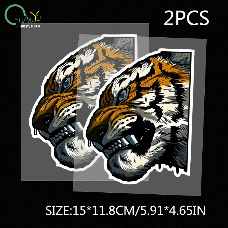 CowLost | reflective-car-sticker-tiger-side-face |8