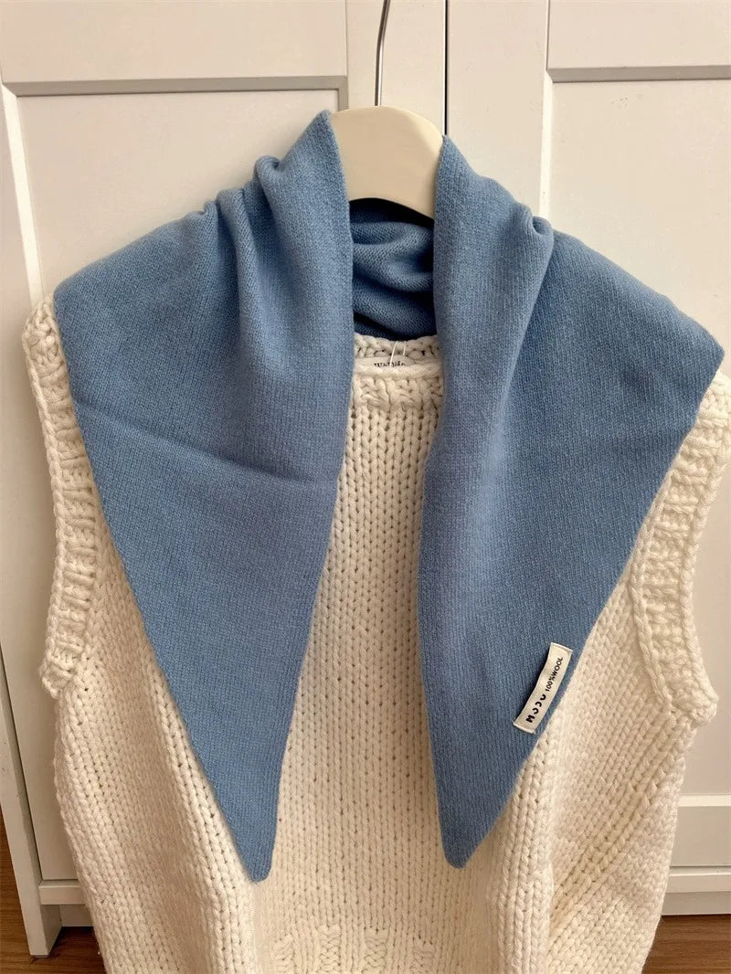 CowLost | british-korean-triangle-scarf-niche-wool-triangular |42