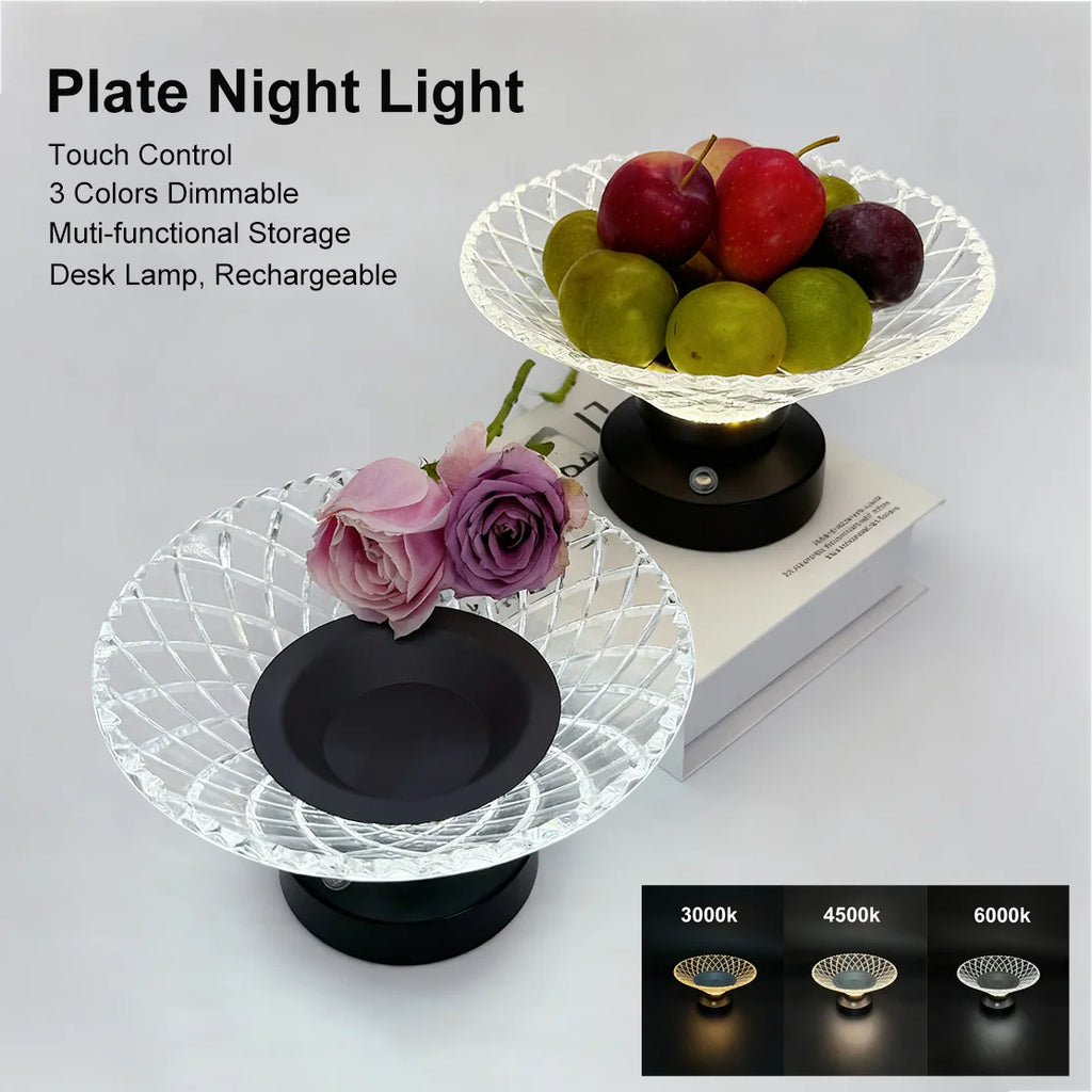 CowLost | product_id-rechargeable-3-color-led-night-light-plate-with-snack-storage-basket-for-living-room |9
