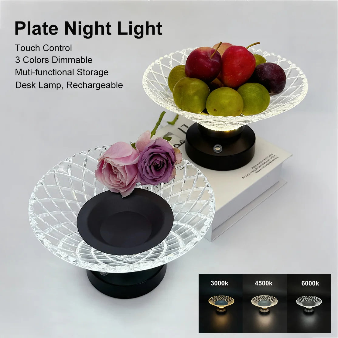 CowLost | product_id-rechargeable-3-color-led-night-light-plate-with-snack-storage-basket-for-living-room |9