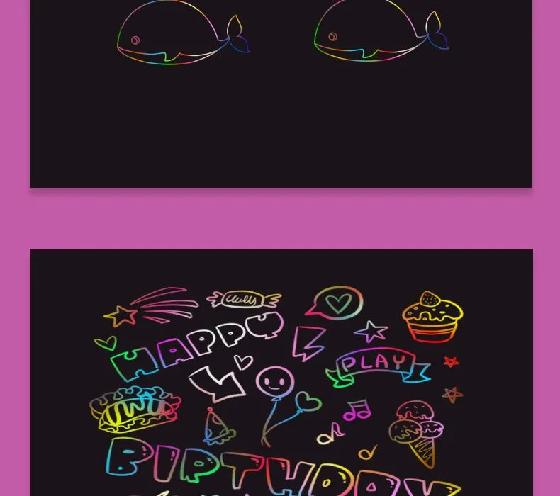 CowLost | product_id-10-pcs-colorful-diy-blank-scratch-painting-paper-set-a4-16k-32k |19