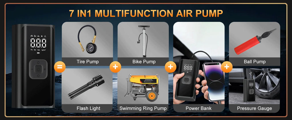 CowLost | ball-pumps-product_id-yiju-rechargeable-portable-digital-tire-inflator-for-car-bicycle-and-sports-balls |10