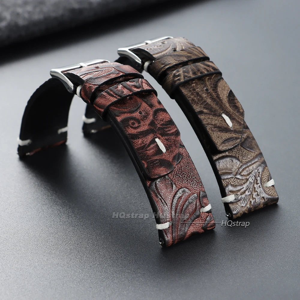 CowLost | bracelets-product_id-vintage-calfskin-leather-watch-strap-20mm-22mm-printed-pattern-for-seiko-universal-watches |2