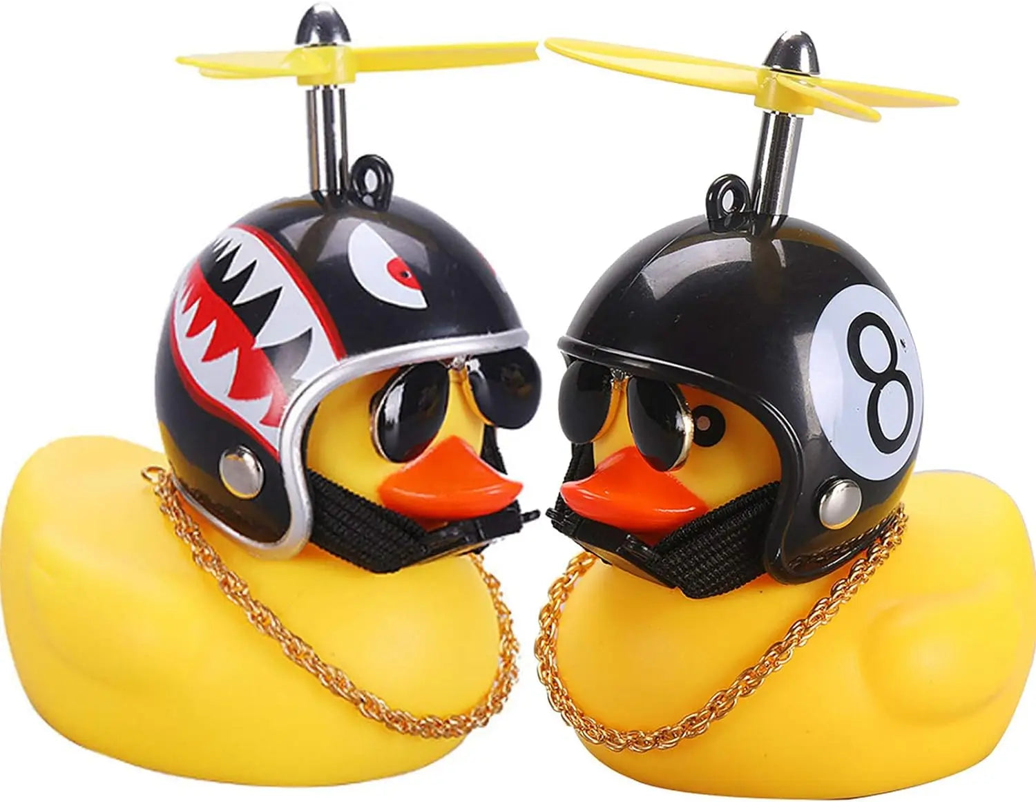 CowLost | product_id-2pc-yellow-car-duck-with-helmet-propeller-windbreaker-interior-decoration-without-light |15