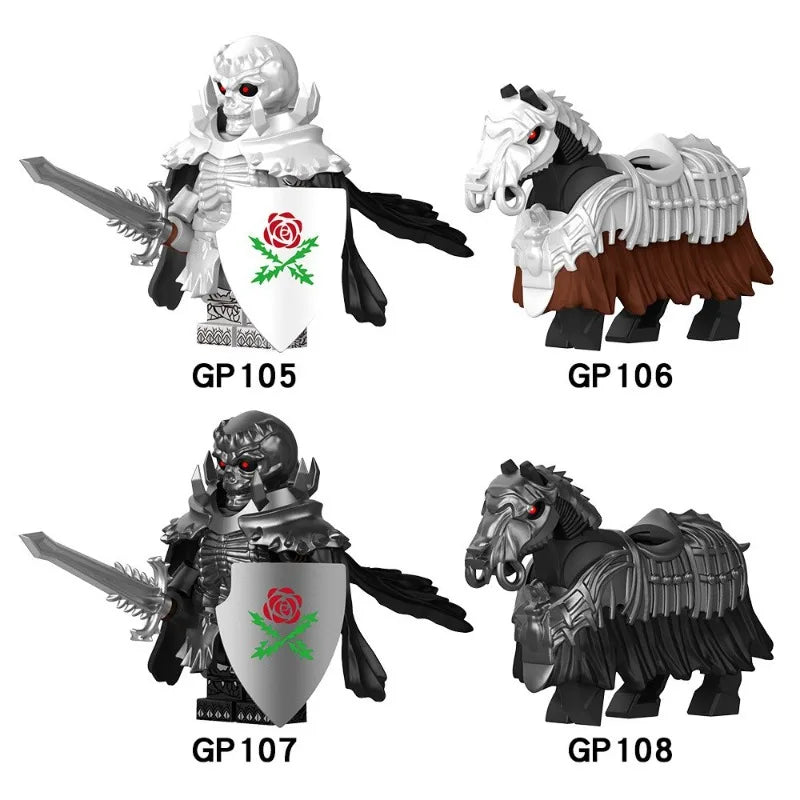 CowLost | product_id-gp105-108-white-black-skull-knight-war-horse-building-block-set-gift |1
