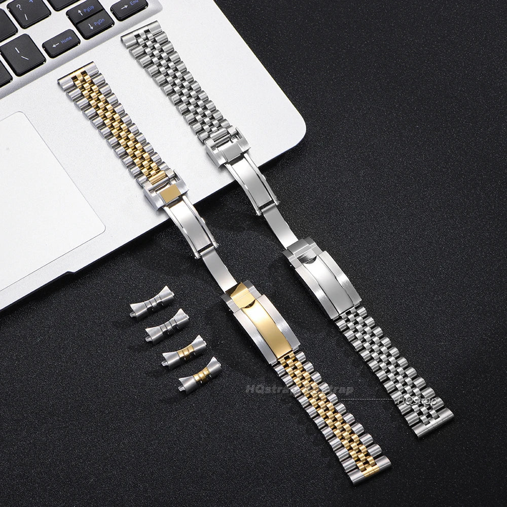 CowLost | product_id-20mm-22mm-stainless-steel-curved-end-jubilee-watch-strap-for-rolex-daytona-submariner |2