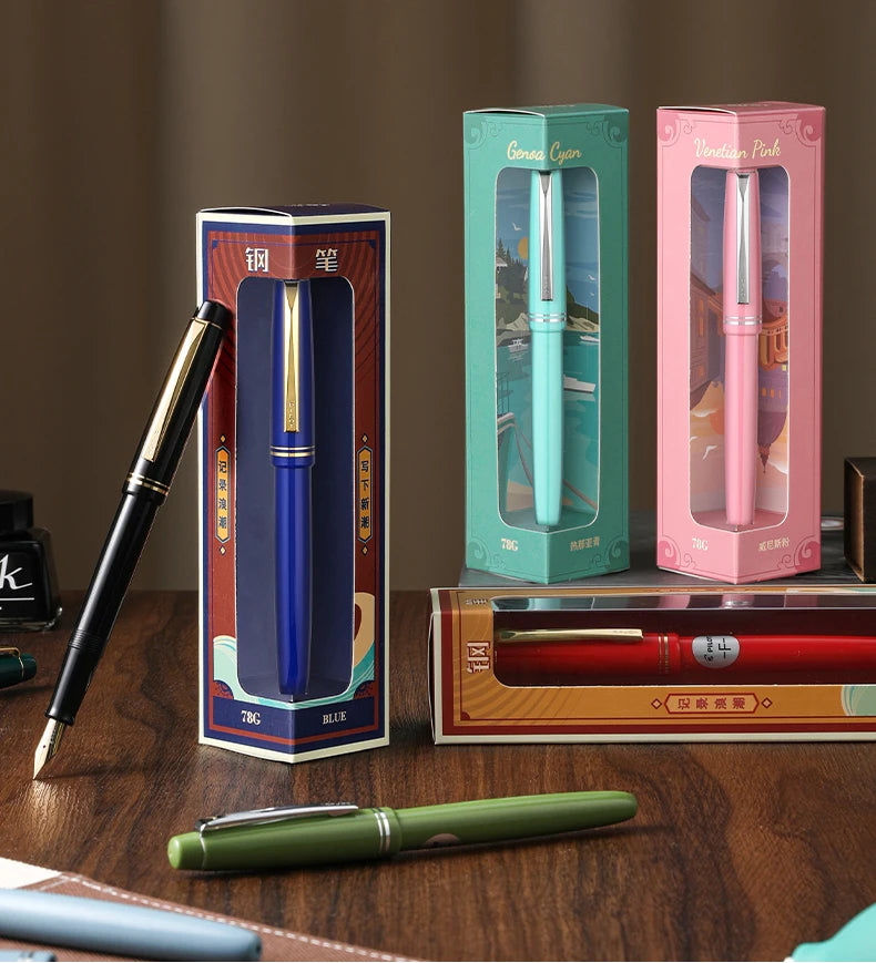 CowLost | product_id-pilot-78g-ivory-white-fountain-pen-with-22k-gold-plated-tip-for-calligraphy-and-writing |8
