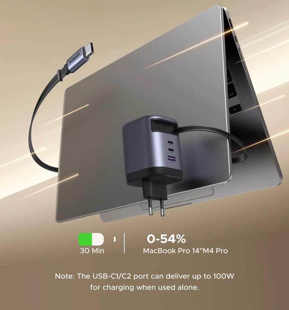 CowLost | ugreen-100w-gan-charger-with-retractable-usb-c-cable-ufcs-pps-pd-fast-charger |8