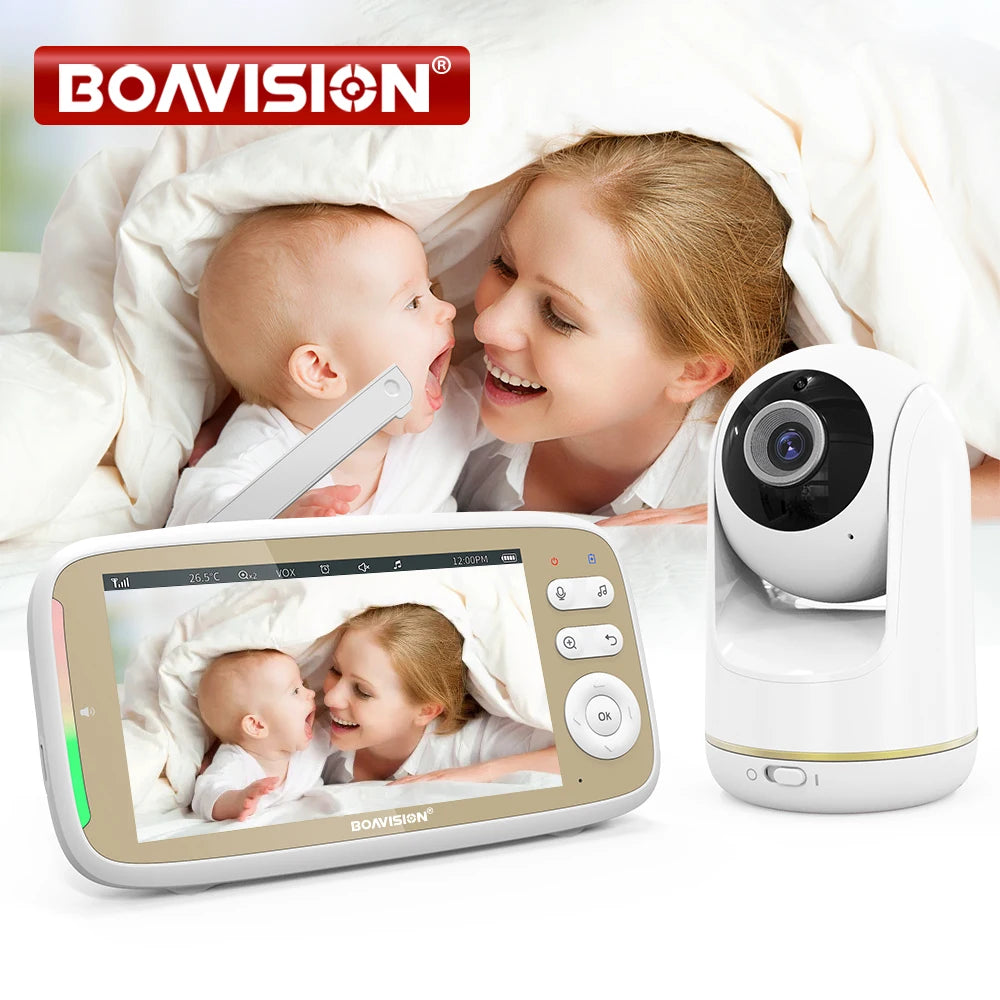 CowLost | vb803-baby-monitor-5-inch-720p-larger-display-with-camera-330-pan-135-tilt-3x-zoom-2-way-audio-night-vision-babysitter-camera |1