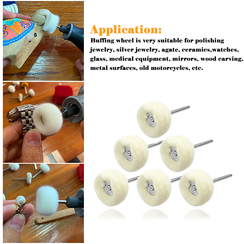 CowLost | product_id-3-10pcs-mini-wool-polishing-buffing-wheels-3mm-shank-rotary-drill-abrasive-tool |10