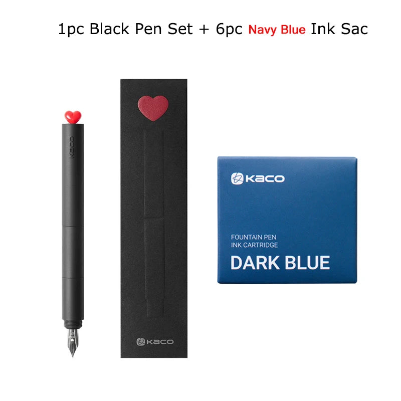 CowLost | product_id-kaco-first-love-fountain-pen-rotating-cap-ef-fine-nib-pocket-size-black-white-smooth-writing-calligraphy-gift |28