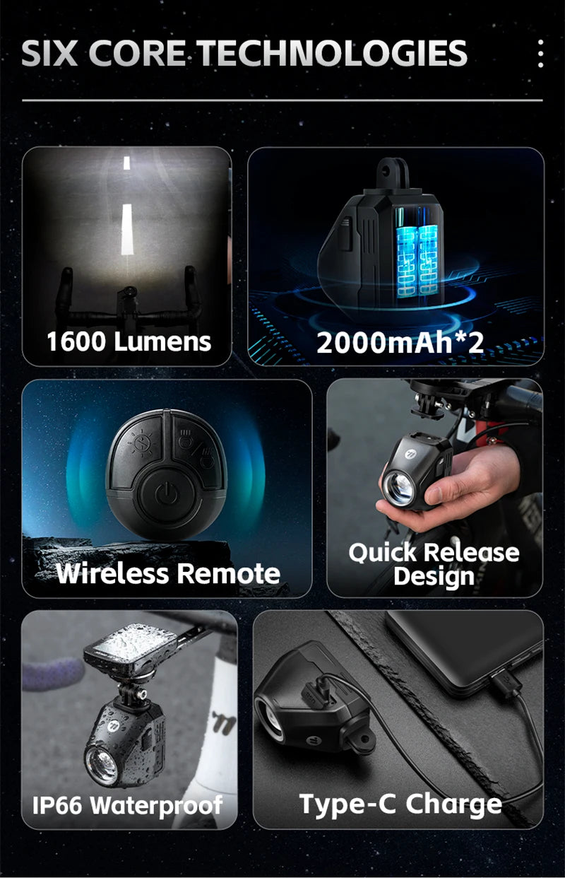 CowLost | sporting-goods-west-biking-1600-lumen-waterproof-wireless-remote-bike-headlight |9