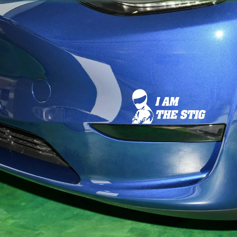 CowLost | i-am-the-stig-creative-text-fun-pattern-racing-rider-sticker |2