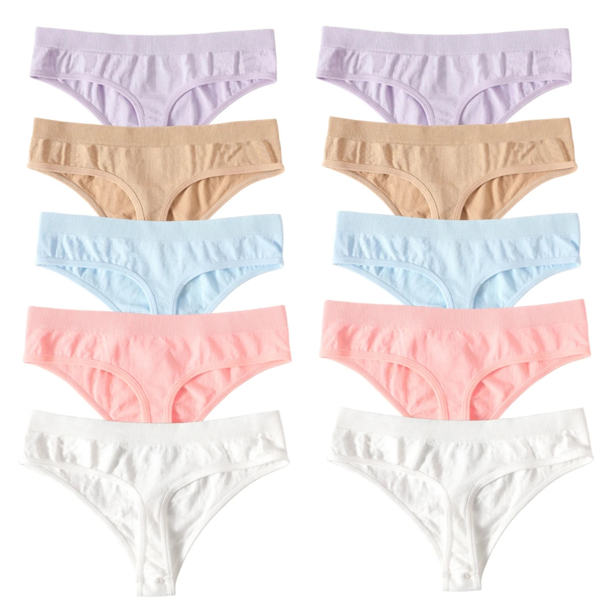 CowLost | product_id-10pcs-womens-seamless-low-waist-g-string-thong-panties-m-xl-sexy-underwear |21