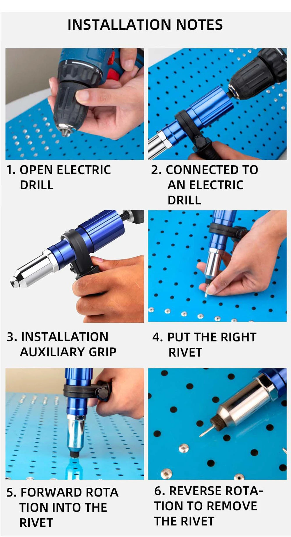 CowLost | electric-rivet-gun-adapter-2-4mm-4-8mm-rivet-nut-gun-drill-adapter-cordless-riveting-tool-insert-nut-pull-rivet-tool |21