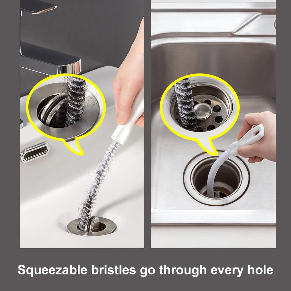 CowLost | 1-2pcs-long-clean-brush-sink-pipe-dredging-brush-clog-hole-remover |11