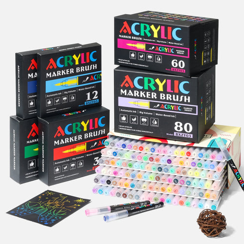 CowLost | product_id-120-color-liquid-acrylic-paint-markers-set-with-soft-brush-tips-for-art-and-drawing |1