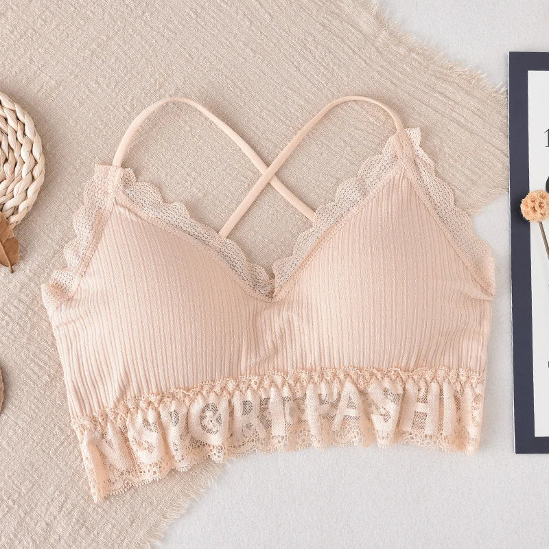 CowLost | product_id-women-s-lace-seamless-wire-free-bralette-crop-top-with-removable-pads |39