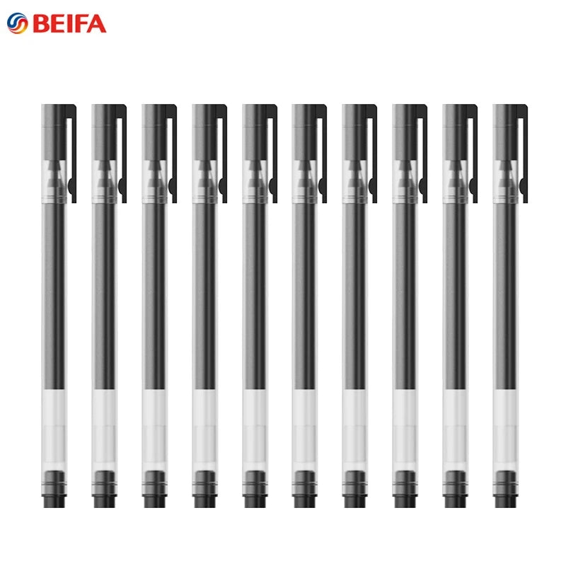 CowLost | product_id-beifa-5-10pcs-0-5mm-gel-pens-black-blue-red-ink-refills-large-capacity-water-based-office-school-pens |1