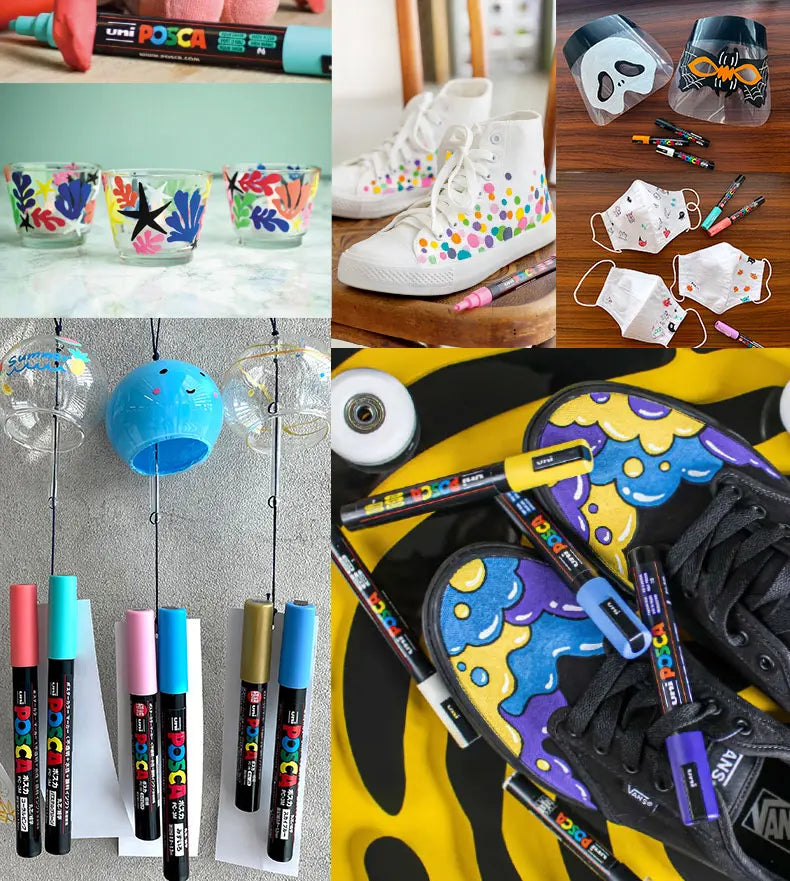 CowLost | product_id-uni-posca-waterproof-water-based-acrylic-marker-pens-8-colors-including-white-black-gold-silver |7