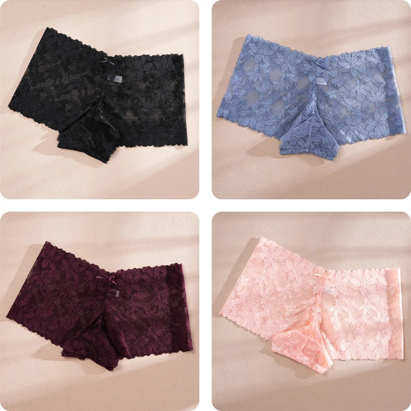 CowLost | activewear-pants-4pcs-womens-low-waist-lace-boyshorts-underwear |23