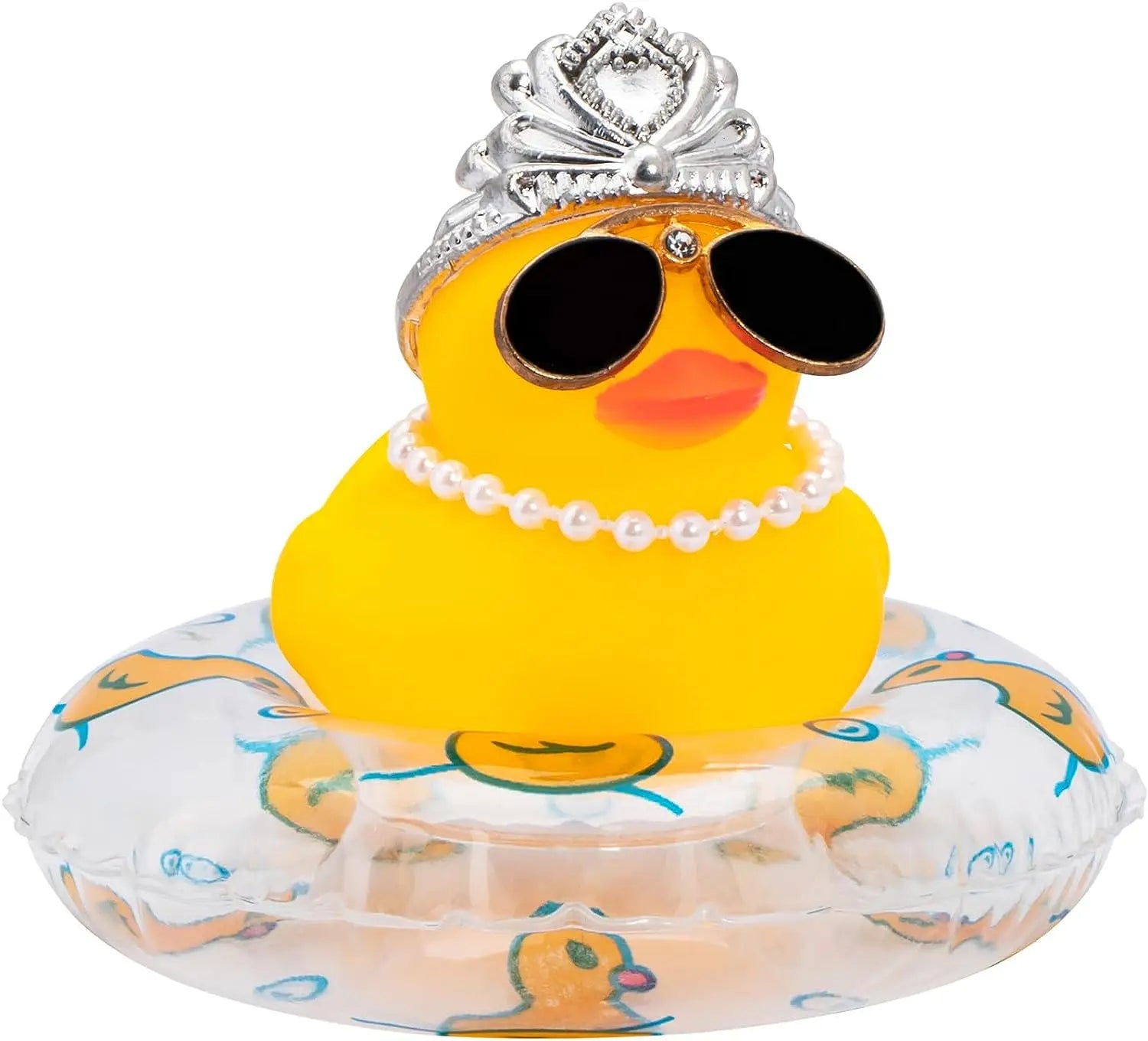 CowLost | product_id-car-rubber-duck-dashboard-ornament-with-pearl-necklace-and-crown-for-jeeps |24