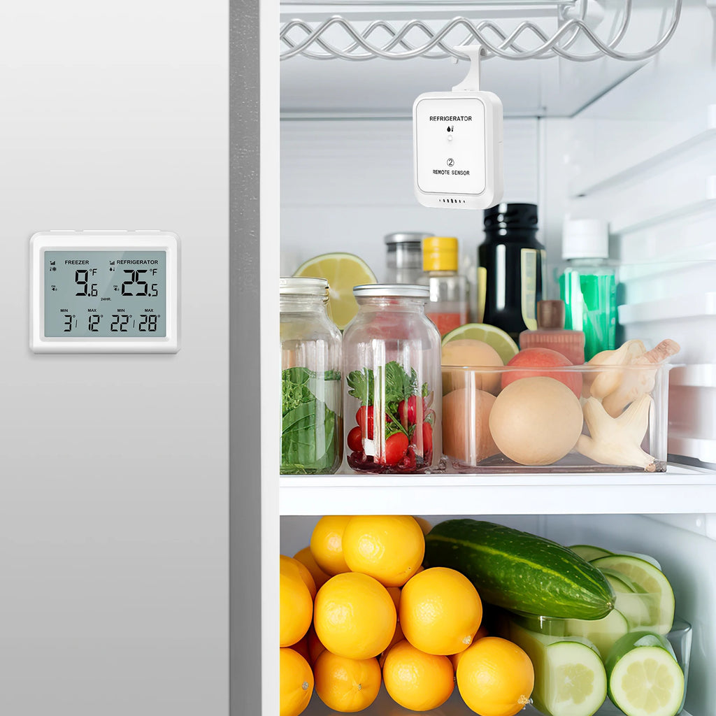 ORIA Wireless Digital Refrigerator Thermometer with 2 Sensors