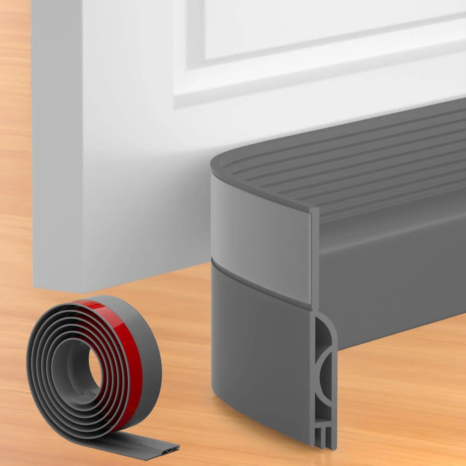 1/2m Door Draft Stopper Sweep Under Door Gap Filler Seal Strip