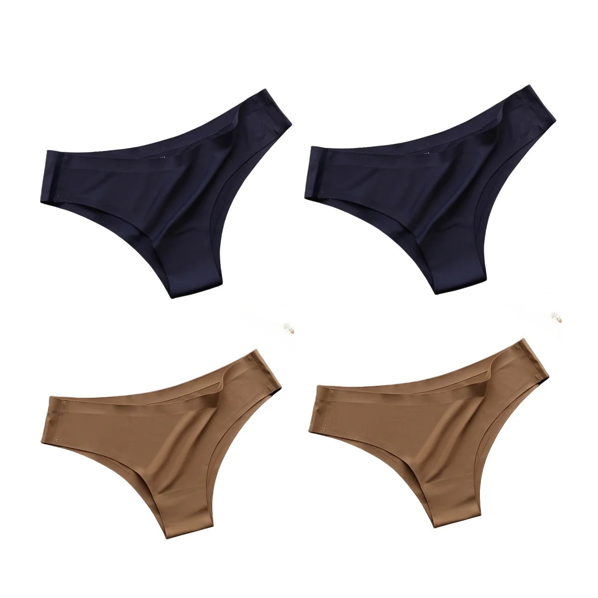 CowLost | product_id-4pcs-women-s-ice-silk-low-rise-brazilian-briefs-soft-breathable-panties-m-xl |31