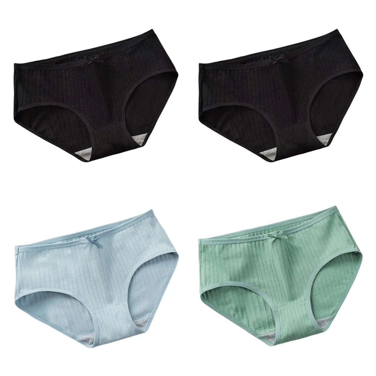 CowLost | product_id-4pcs-womens-low-waist-cotton-breathable-briefs |25