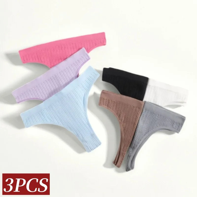 CowLost | product_id-3pcs-seamless-low-waist-women-s-stretch-briefs-solid-color-panties |2