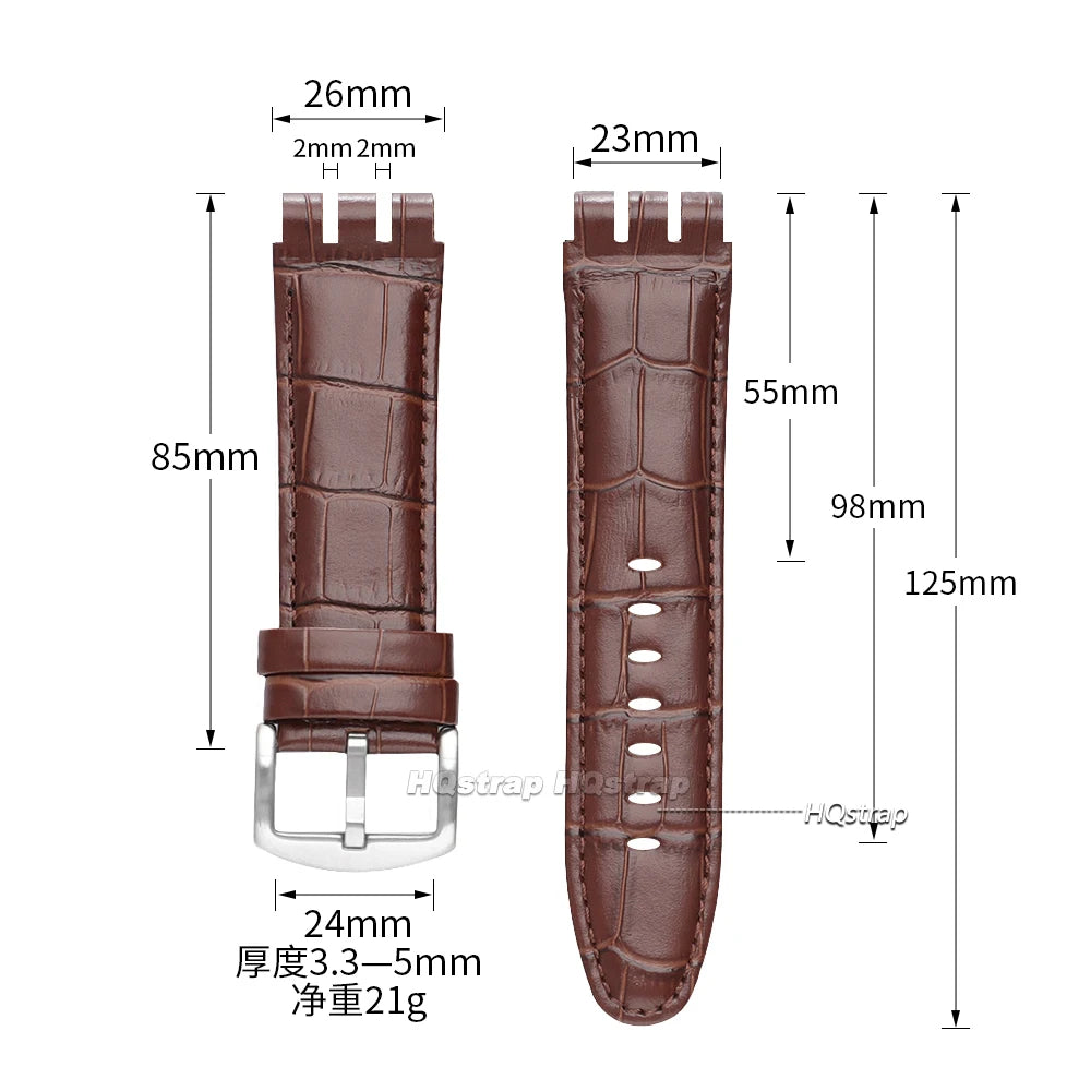 CowLost | product_id-cowhide-leather-23mm-waterproof-watchband-for-swatch-yos440-449-401-447-unisex |7