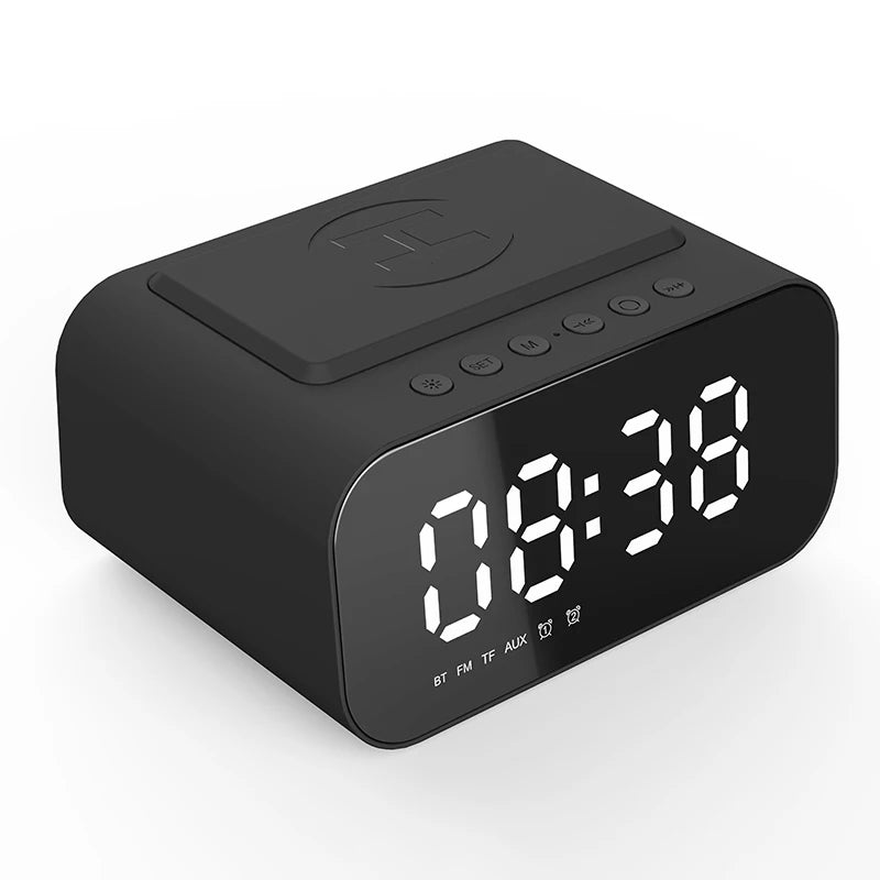 ORIA Digital Alarm Clock Bluetooth Speaker FM Radio Wireless USB Fast Charger