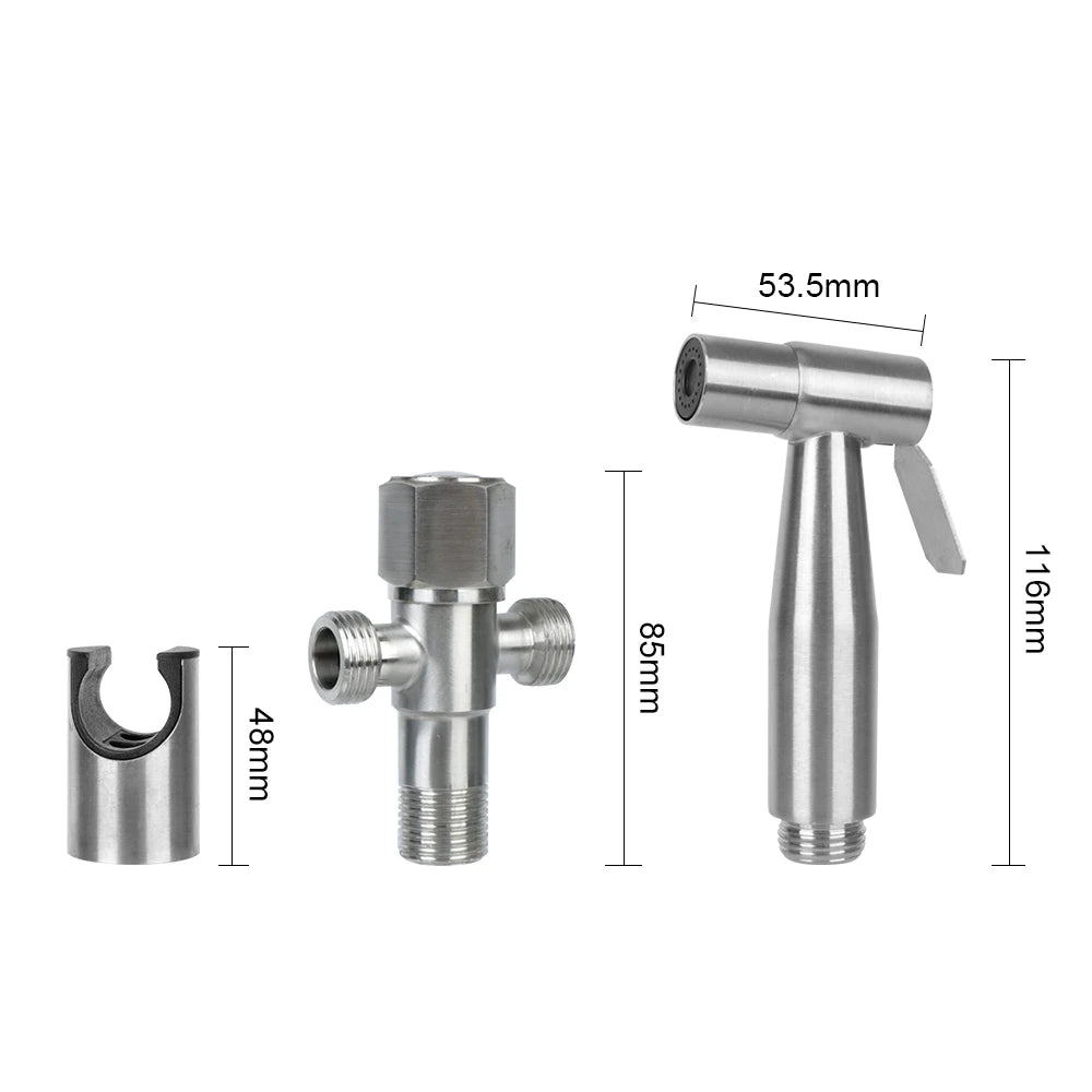 CowLost | shower-head-hand-bidet-faucet-bidet-sprayer-set-for-toilet-for-bathroom-hand-sprayer-self-cleaning-stainless-steel-handheld |3