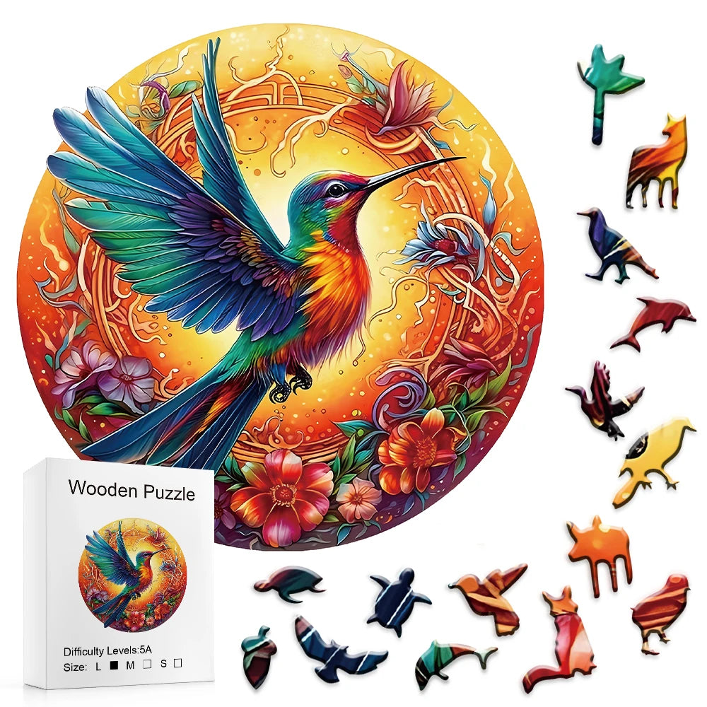 CowLost | product_id-wooden-mandala-hummingbird-jigsaw-puzzle-for-adults-with-unique-bird-shaped-pieces-great-gift |1