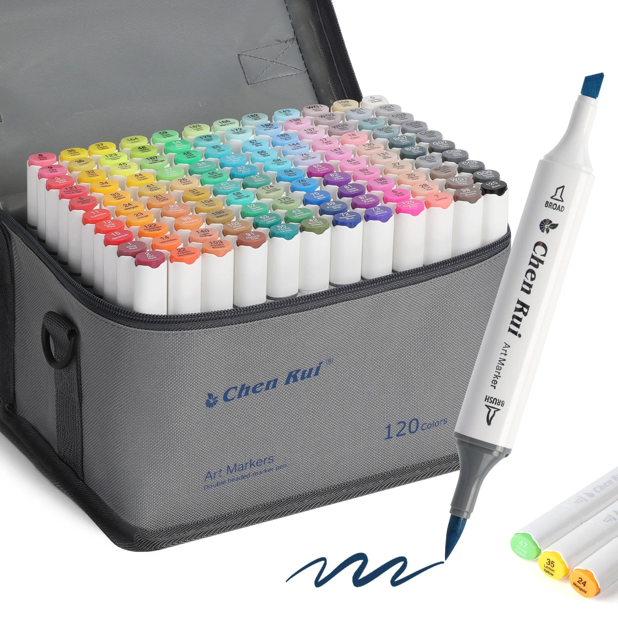 CowLost | product_id-chen-rui-168-color-dual-tip-permanent-art-markers-with-brush-chisel-tips |11
