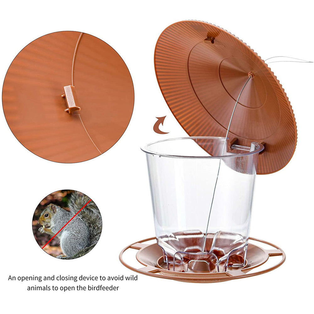 Outdoor Hanging Bird Feeder Multiple Hole Nut and Seed Dispenser Container