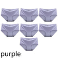CowLost | product_id-fallsweet-7pcs-seamless-plus-size-mid-waist-ice-silk-panties-for-women |8