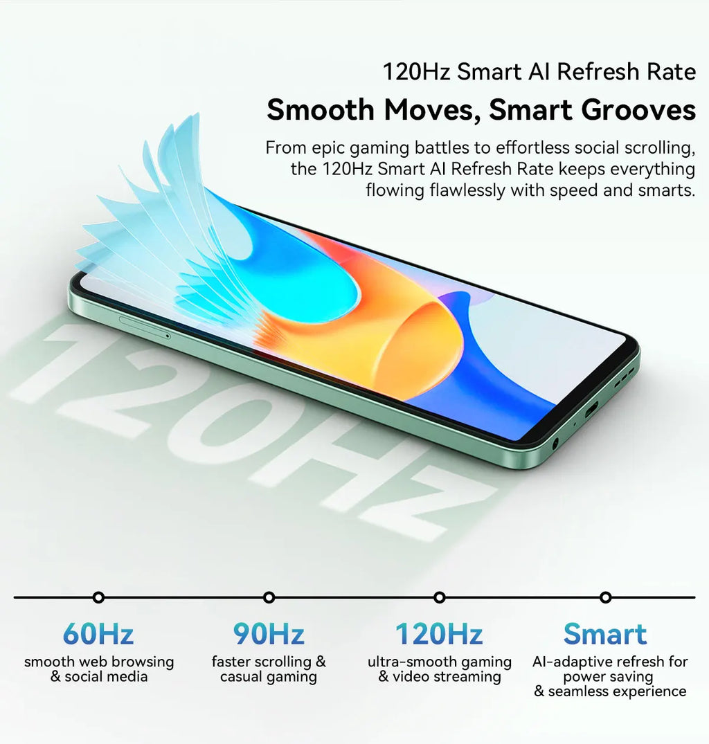 CowLost | blackview-shark-6-5g-smartphone-android-15-unisoc-t8100-mobile-phone-6-88-120hz-display-8gb-128gb-5000mah |25