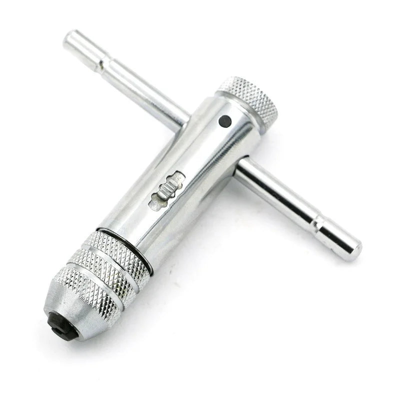 CowLost | product_id-adjustable-silver-t-handle-ratchet-tap-wrench-with-5pcs-m3-m8-metric-thread-taps |1