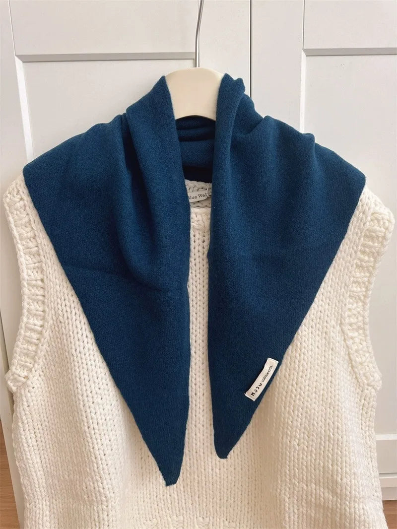 CowLost | british-korean-triangle-scarf-niche-wool-triangular |43