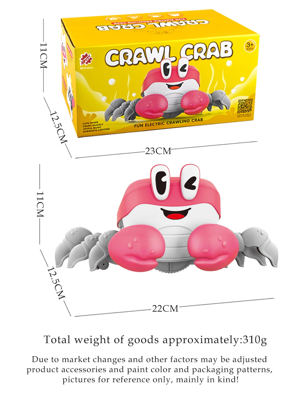 CowLost | product_id-electric-musical-dancing-cartoon-crab-toy-for-kids-interactive-gift |12