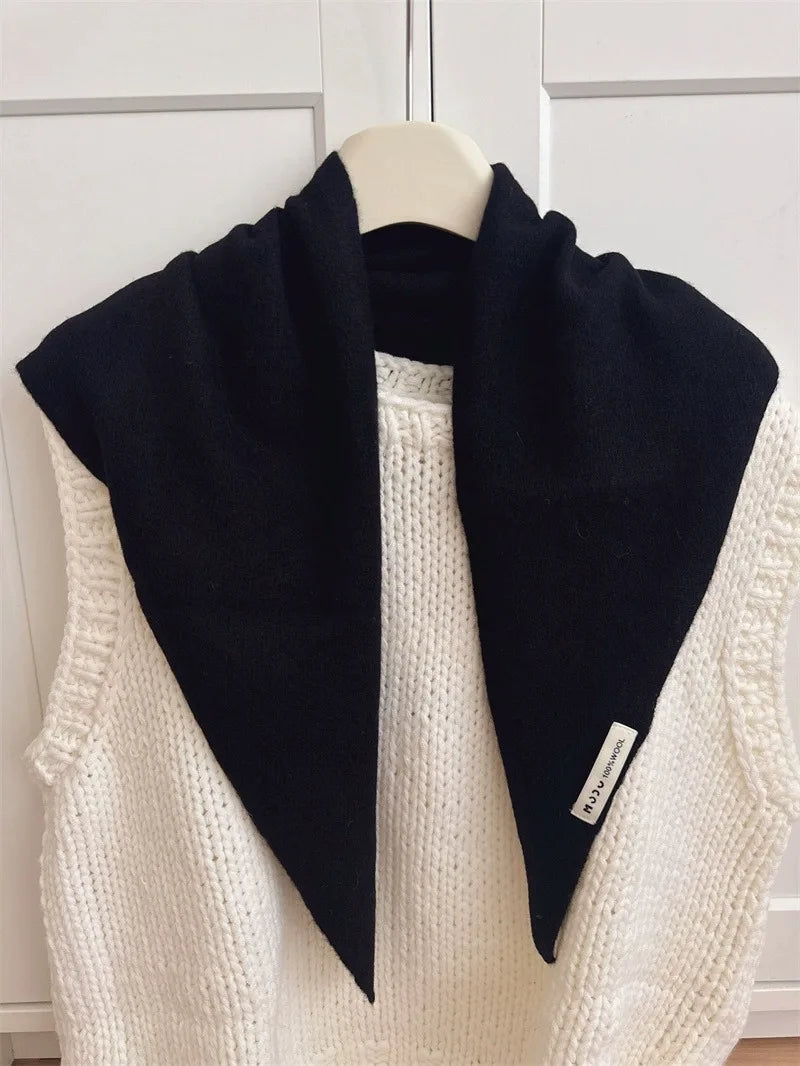 CowLost | british-korean-triangle-scarf-niche-wool-triangular |23