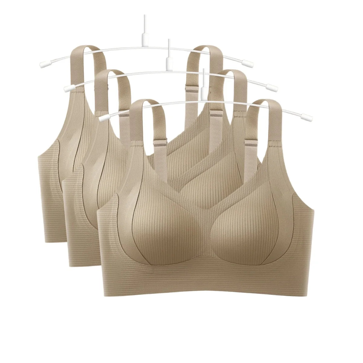 CowLost | product_id-3pcs-plus-size-seamless-push-up-bras-with-adjustable-straps-sizes-m-4xl |15