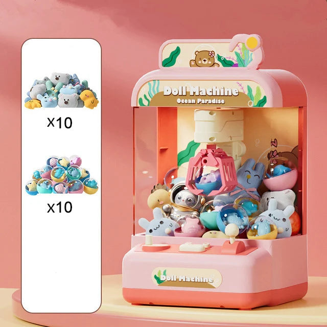 Cartoon Automatic Mini Claw Machine Toy for Kids Play Gift