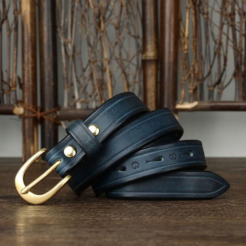 CowLost | 2-4cm-width-copper-buckle-cowskin-genuine-leather-belts-for-women |30
