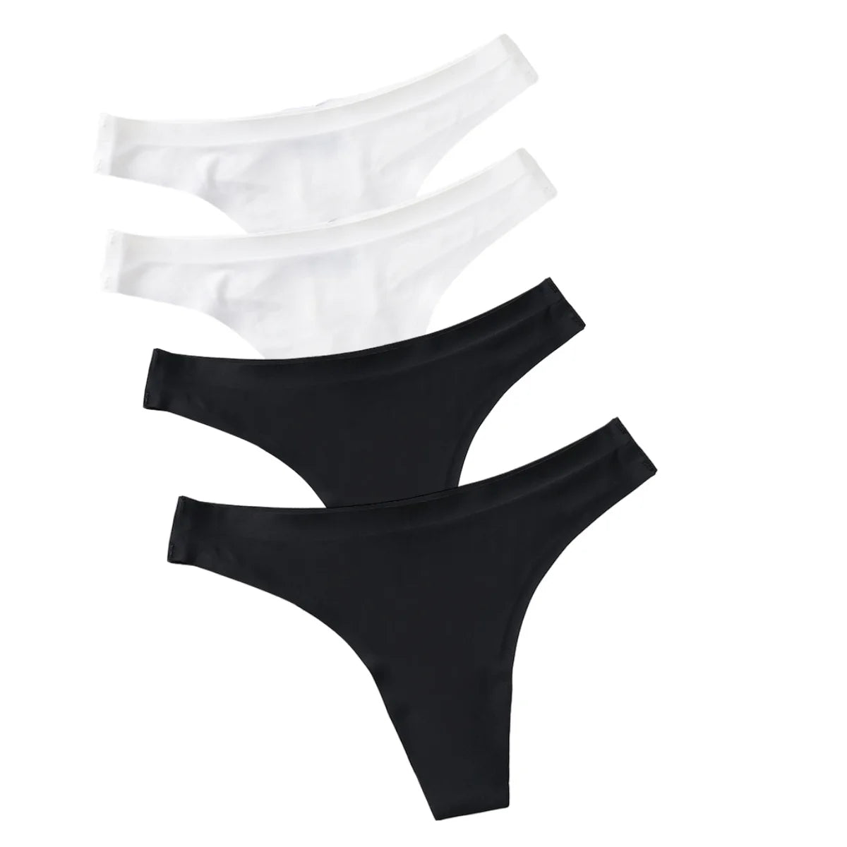 CowLost | product_id-4pcs-women-s-low-waist-seamless-ice-silk-thong-panties-set |14