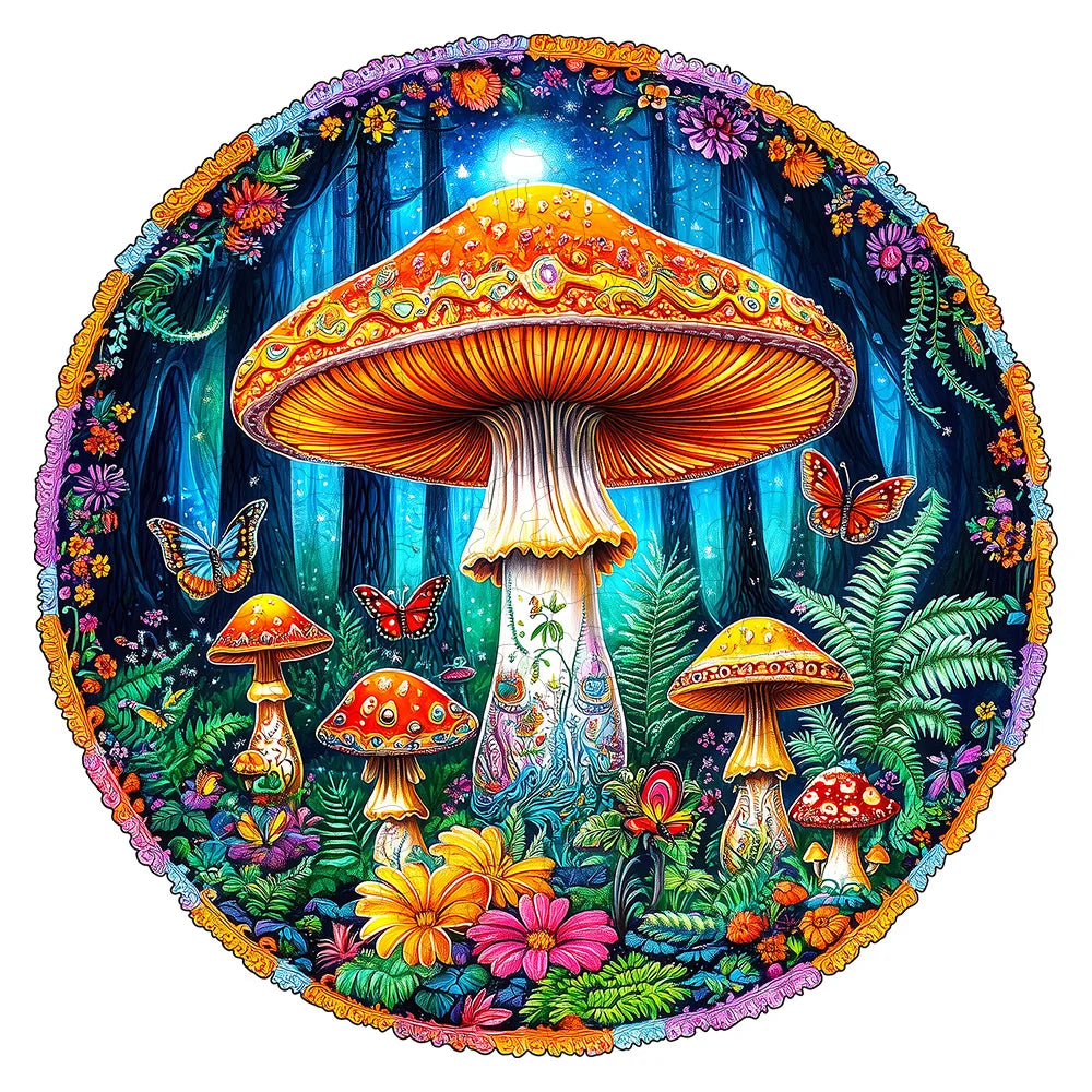 CowLost | product_id-enchanted-forest-mushroom-wooden-jigsaw-puzzle-premium-brain-teaser-gift-box |7